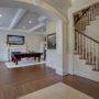 Unfinished 3 1/4" White Oak flooring, stained dark